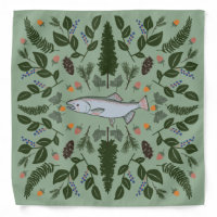 Salmon PNW Nature Fir Ferns Berries Foraging Feast