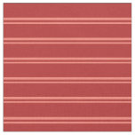 [ Thumbnail: Salmon & Red Striped/Lined Pattern Fabric ]
