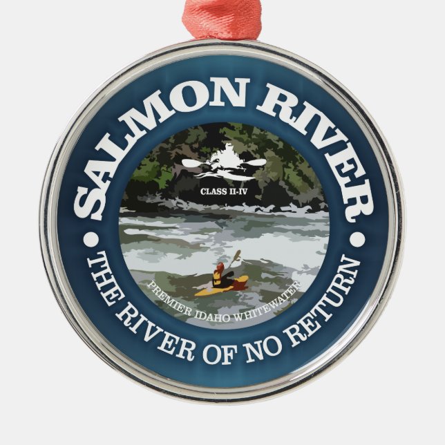 Salmon River (c) Metal Ornament (Front)