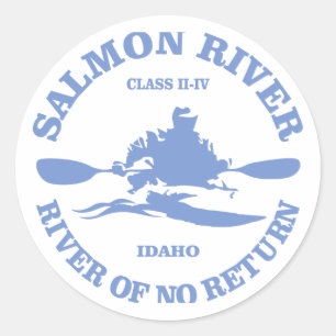 Salmon River (kayak) Classic Round Sticker