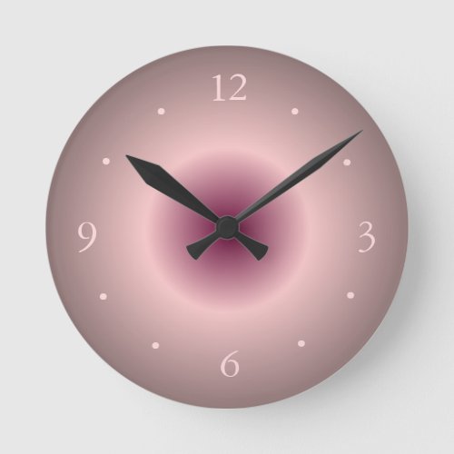 Salmon Rose and Luminous Pink Creative Wall Clock