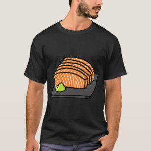 Salmon Sashimi and Wasabi on a Plate T-Shirt