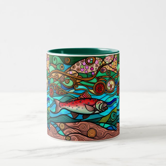 Salmon Season Two-Tone Coffee Mug (Center)