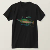 Men's Personalized Salmon Fishing T-Shirt Vintage Salmon Fishing Shirt Tee Shirt Men's Gift Custom Salmon Shirts