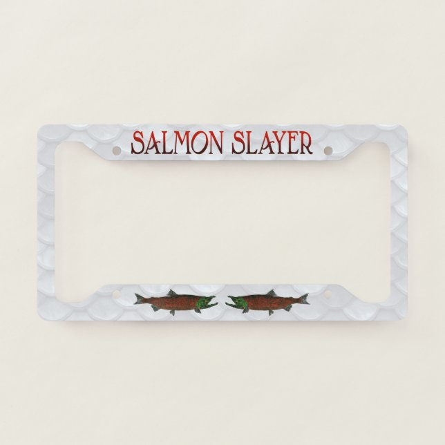 Salmon Slayer - License Plate Frame (Front)