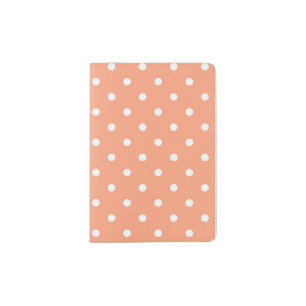 Salmon Sunset Polka Dot Passport Holder