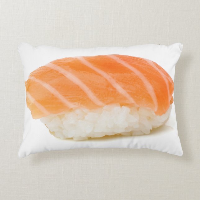 Salmon Sushi Fun Accent Pillow (Front)