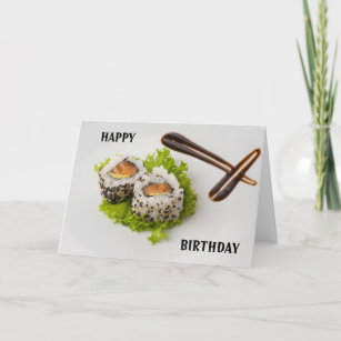 Sushi Birthday Card - Sushi Lover Card - Sushi Greeting Card