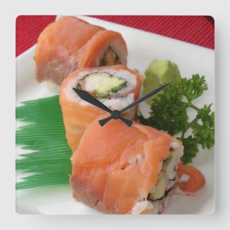 salmon sushi rolls - photo