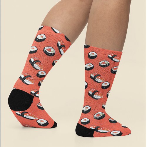 Salmon Sushi Rolls Socks