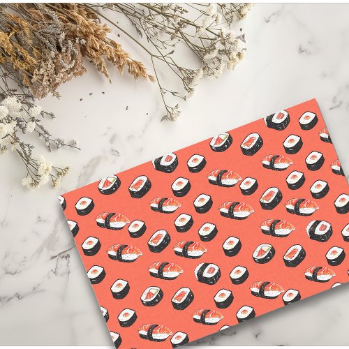 Salmon Sushi Rolls Tissue Paper