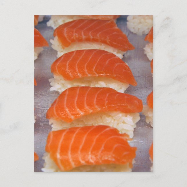 Salmon Sushi - Sashimi Postcard (Front)