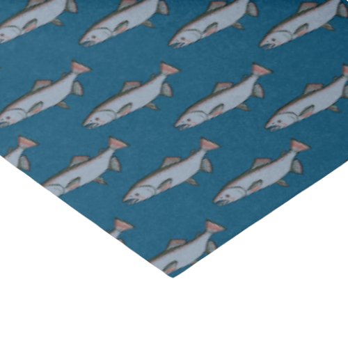 Salmon Swimming Pattern PNW Fishing Fish Gift Wrap Tissue Paper