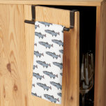 Salmon Swimming Pattern PNW Fishing Fish Kitchen Towel<br><div class="desc">Decorate your kitchen with this cool art towel. Makes a great housewarming,  birthday or wedding gift! 
You can customize it and add text too.
Check my shop for lots more colors and patterns!</div>