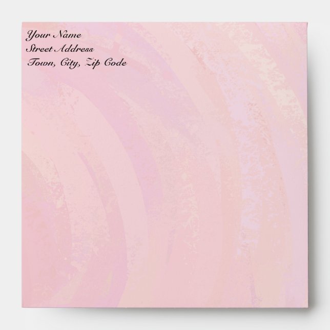 Salmon Swirl and Black Party Envelope (Front)