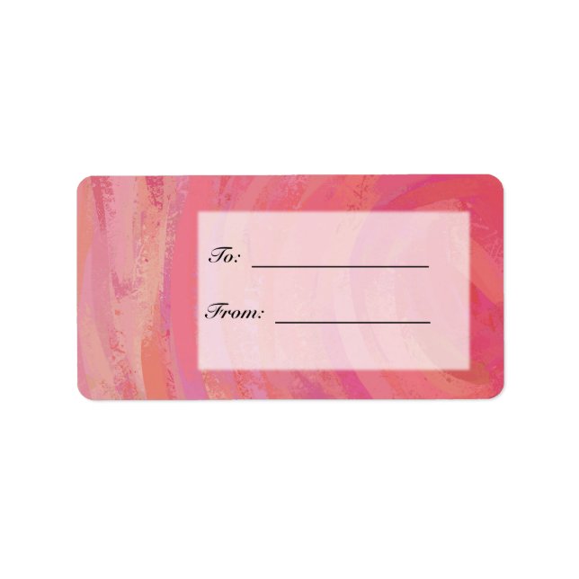 Salmon Swirl and Black Party Label (Front)