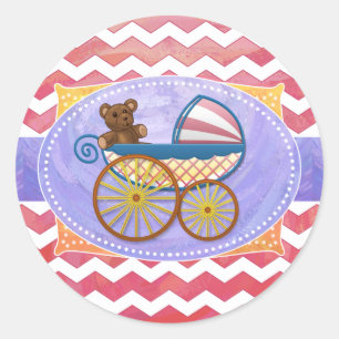 Salmon Swirl Baby Stuff Classic Round Sticker