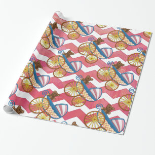 Salmon Swirl Baby Stuff Wrapping Paper