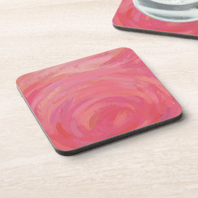Salmon Swirl Beverage Coaster (Left Side)
