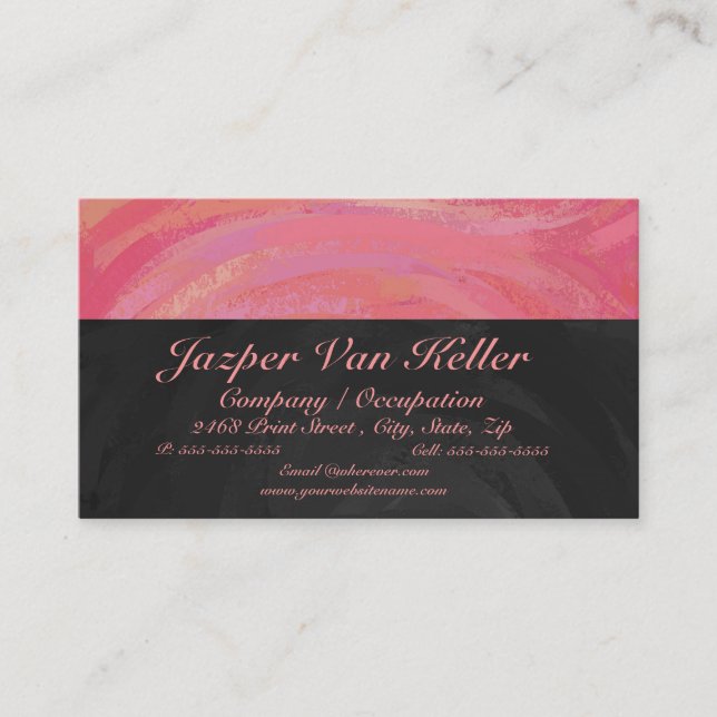 Salmon Swirl Business Card (Front)
