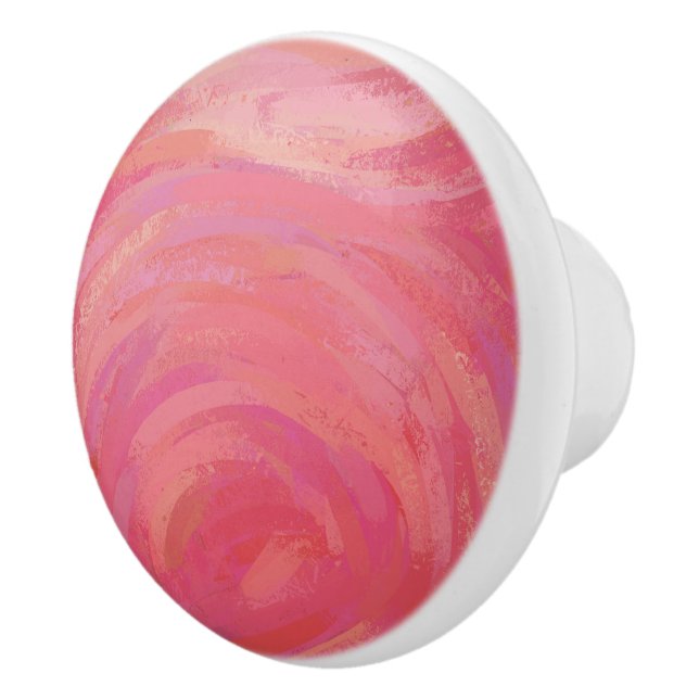 Salmon Swirl Ceramic Knob (Right)