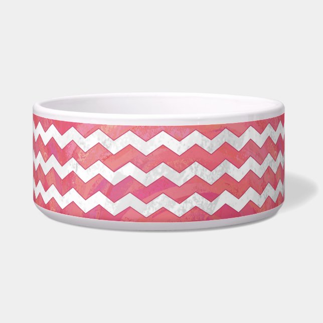 Salmon Swirl Chevron Pattern Bowl (Right)