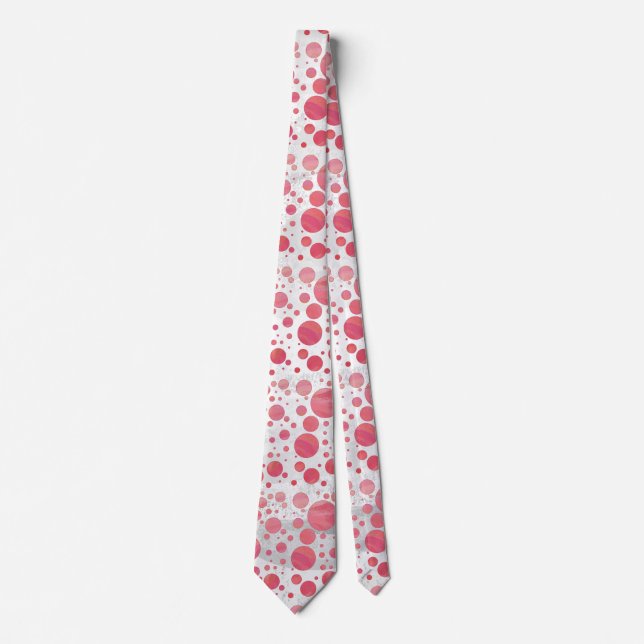 Salmon Swirl Dot Pattern Tie (Front)
