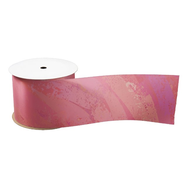 Salmon Swirl Satin Ribbon (Spool)