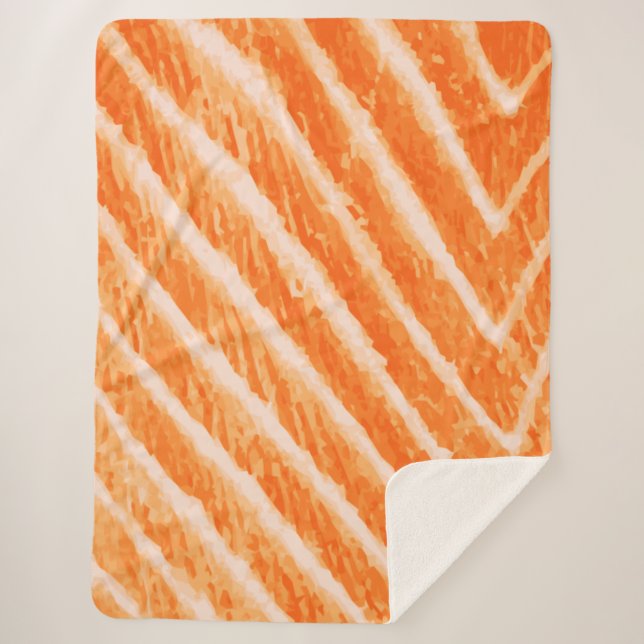 Salmon Texture Plush Blanket (Front)
