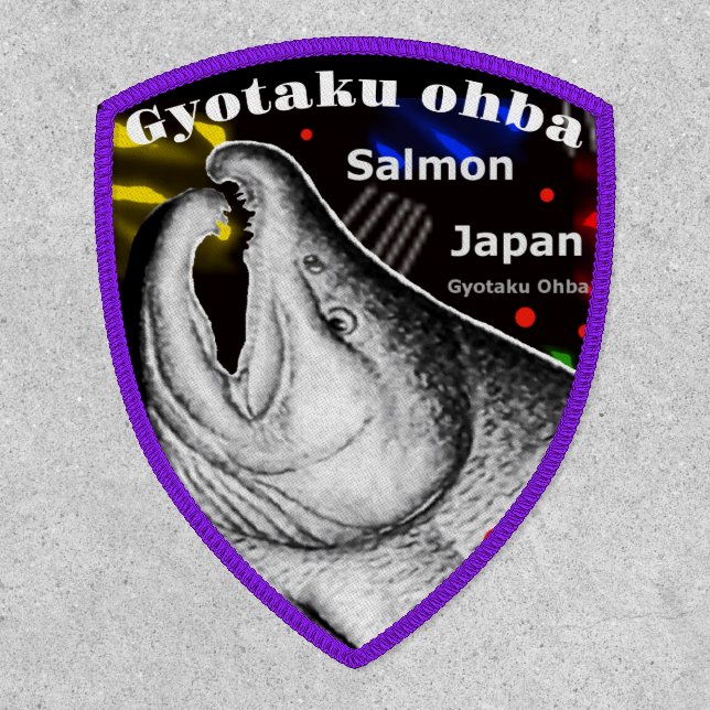 Salmon Thank you to all life. Wappen Patch (Front)