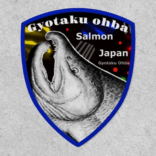Salmon Thank you to all life. Wappen Patch (Front)