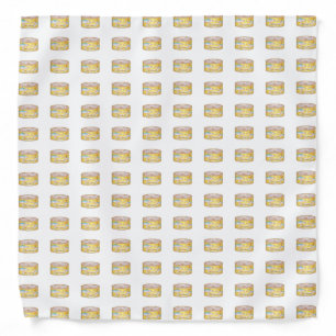 Salmon tinned canned fish pattern bandana