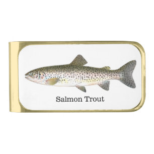 Salmon Trout Fish Gold Finish Money Clip