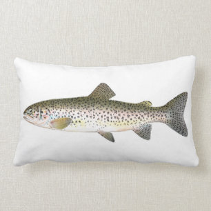 Salmon Trout Fish Lumbar Pillow