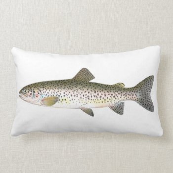 Salmon Trout Fish Lumbar Pillow by fishshop at Zazzle