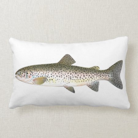 Salmon Trout Fish Lumbar Pillow