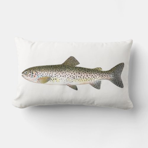 Salmon Trout Fish Lumbar Pillow