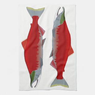 Salmon Twins Towel