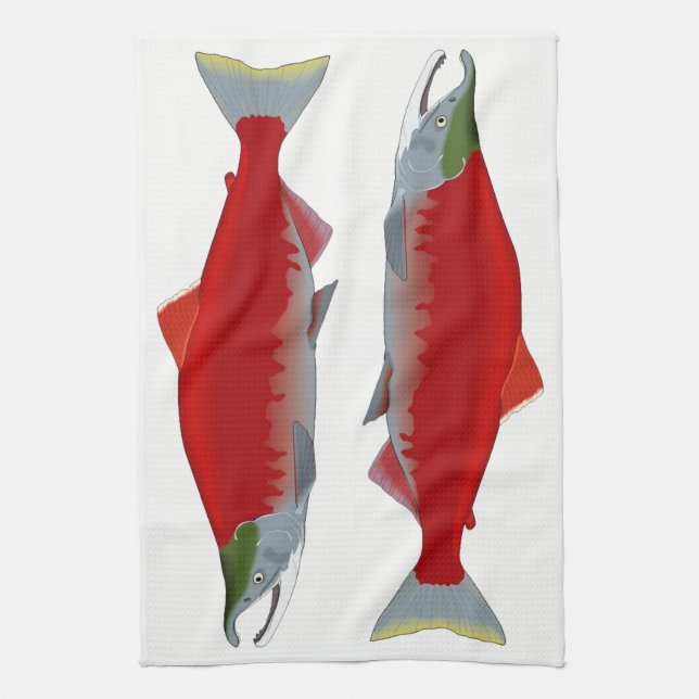 Salmon Twins Towel (Vertical)
