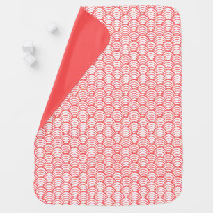 Salmon Waves Baby Blanket