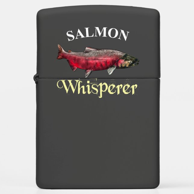 Salmon Whisperer Dark Zippo Lighter (Front)