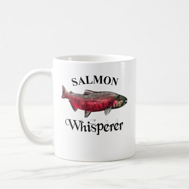 Salmon Whisperer Light Coffee Mug (Left)