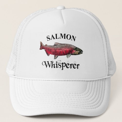 Salmon Whisperer Light Trucker Hat