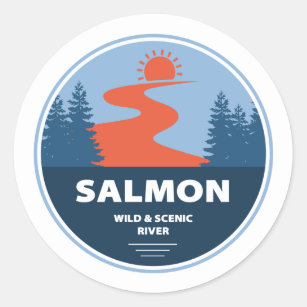 Salmon Wild And Scenic River Idaho Classic Round Sticker