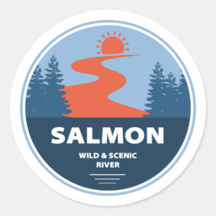Salmon Wild And Scenic River Idaho Classic Round Sticker