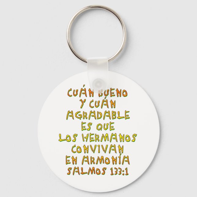 Salmos 133:1 keychain (Front)