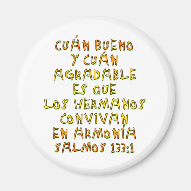 Salmos 133:1 magnet (Front)