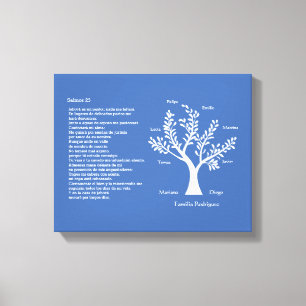 Salmos 23 - Psalm 23 Family Tree, Canvas Print