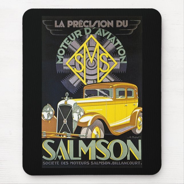 Salmson Autombiles - Moteur D' Aviation Mouse Pad (Front)