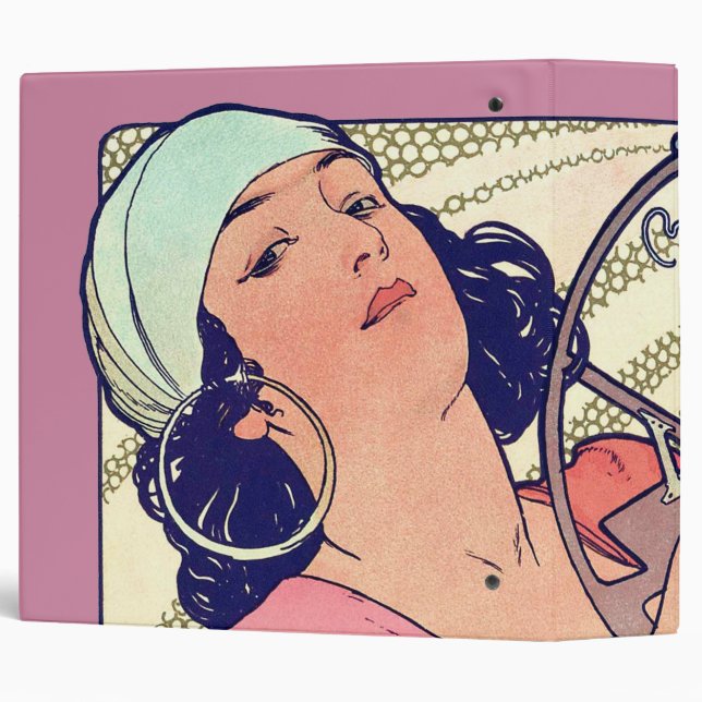 Salome, Alphonse Mucha 3 Ring Binder (Back/Spine)